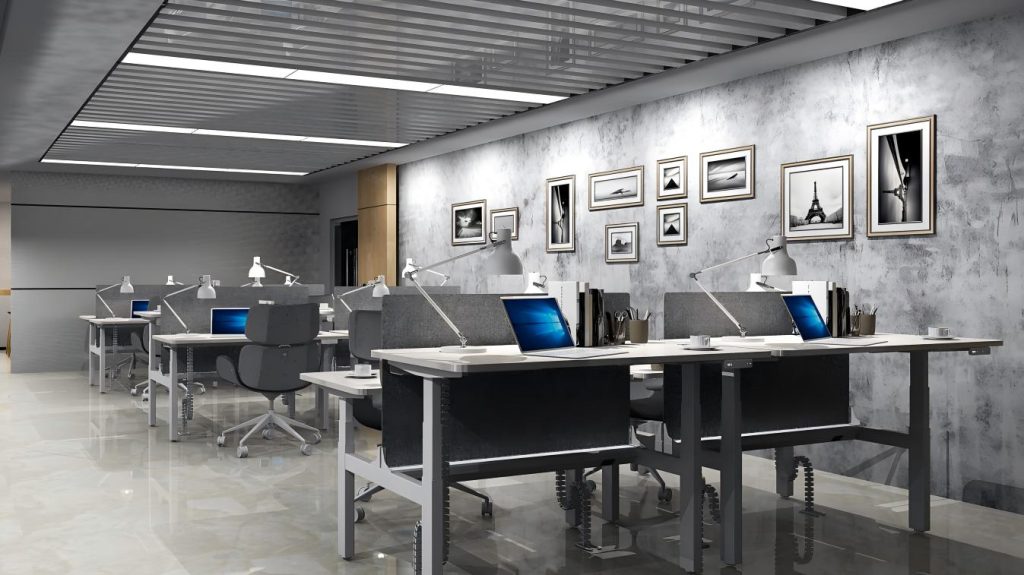 b2b workstations in public office setting
